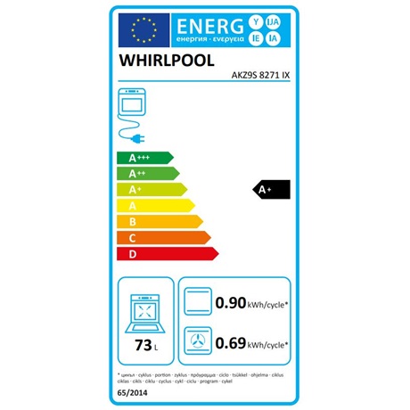 Whirlpool AKZ9S 8271 IX SÜTŐ BEÉPÍTHETŐ ELEKTROMOS