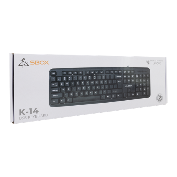 Sbox K-14 HUN USB billentyűzet Fekete Sbox K-14 HUN USB billentyűzet Fekete
