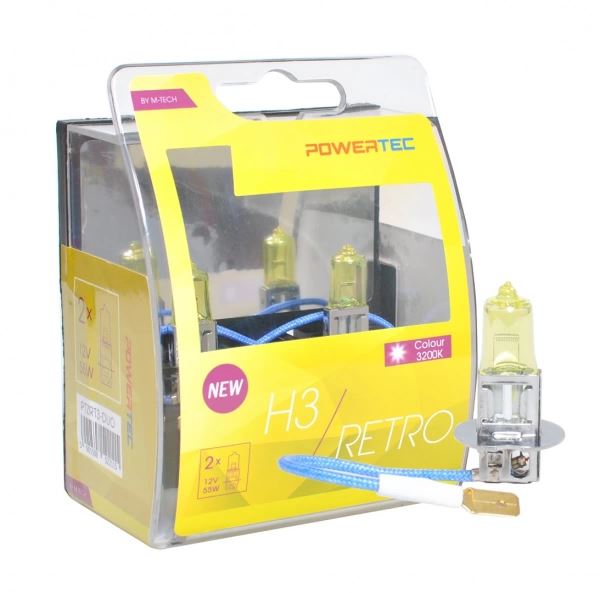 M-Tech Powertec Retro H3 12V DUO sárga izzó (72PTZRT3-DUO)