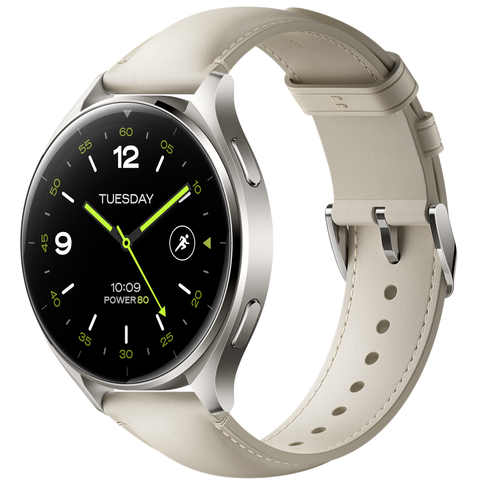 Xiaomi Watch 2 BHR9306GL Titán szürke tok fehér bőrszíjjal Okosóra 