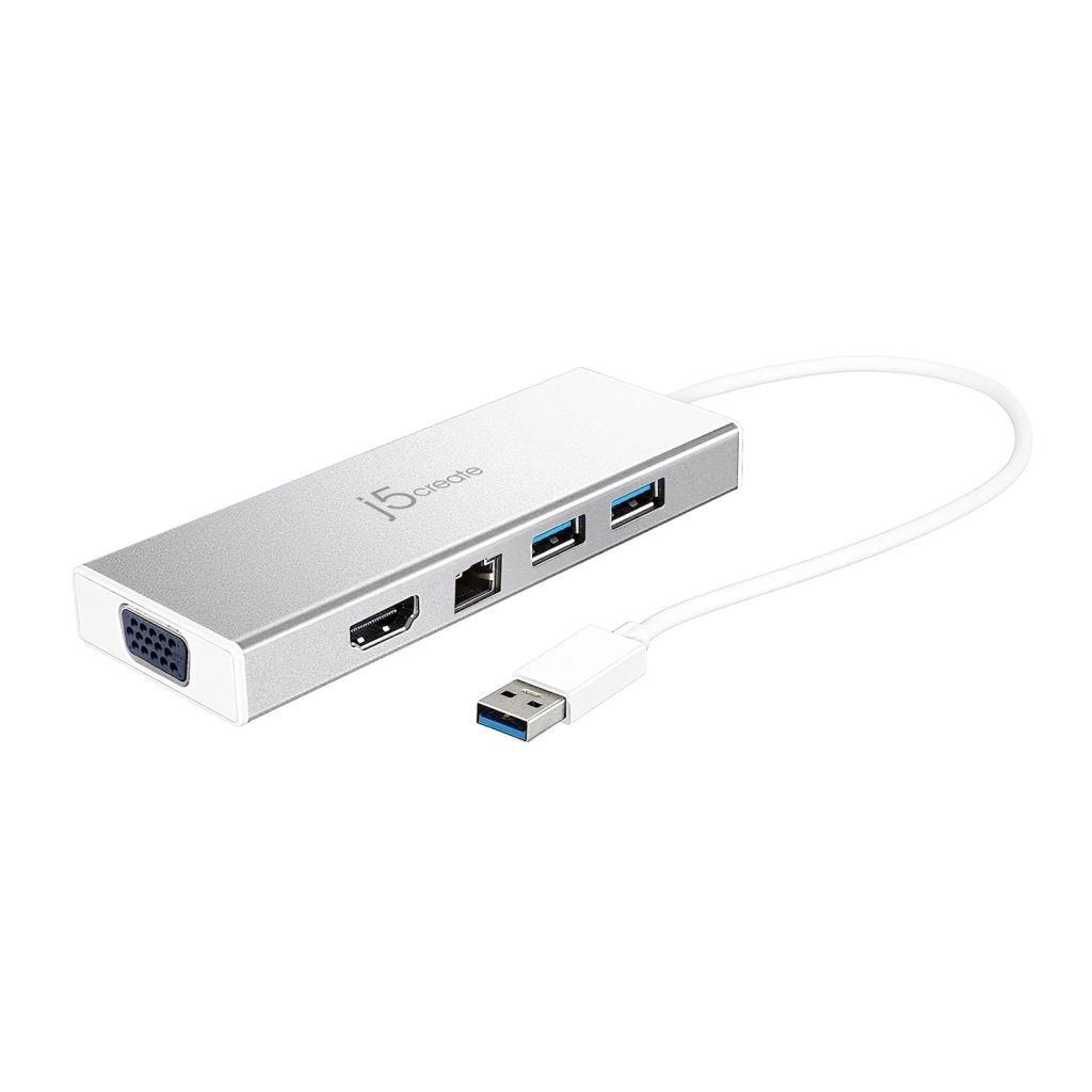 j5create JUD380-N USB 3.0 mini notebook dokkoló ezüst