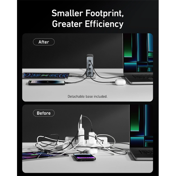ANKER   A2342311 4 portos 240W 3xUSB-C USB-A  EU Hálózati Töltő Fekete   