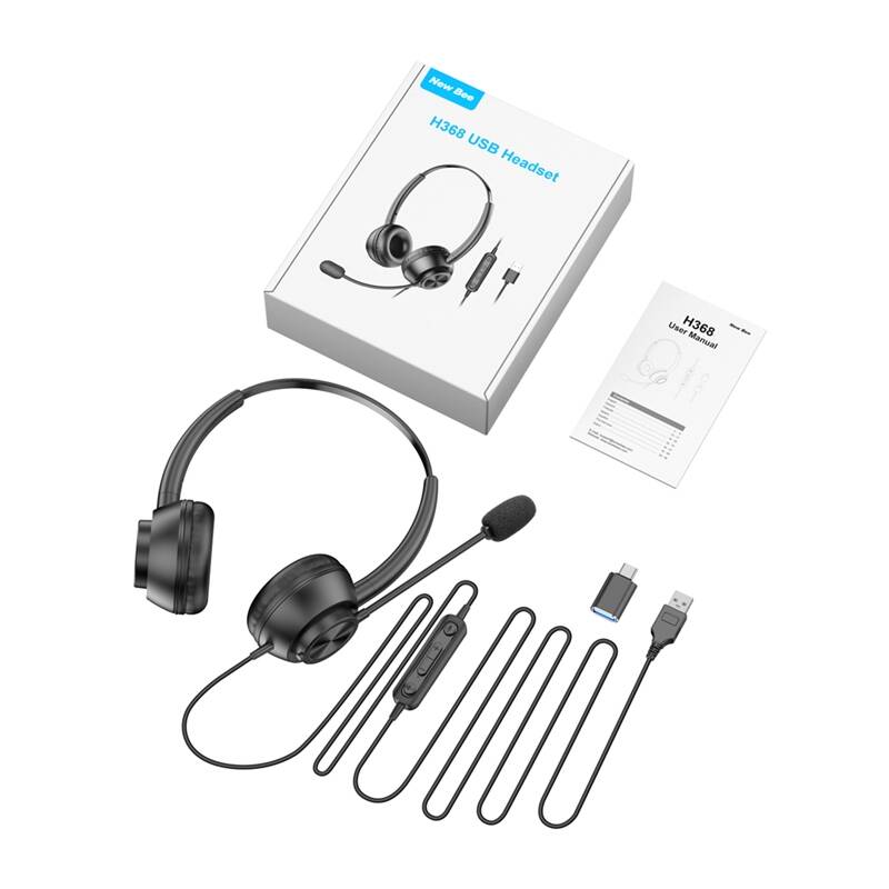 New Bee H368 Vezetékes headset mikrofonnal 