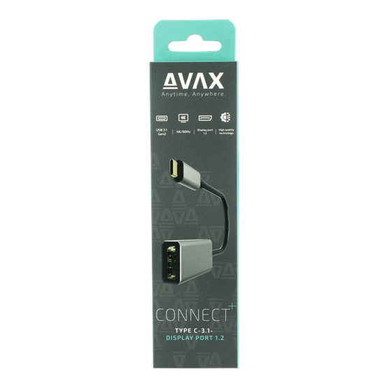  AVAX AD605 CONNECT+ Type C 3.1-Display port 1.2 adapter