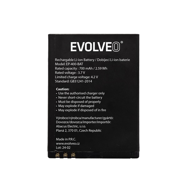 Evolveo EasyPhone ID (EP400) fehér mobiltelefon