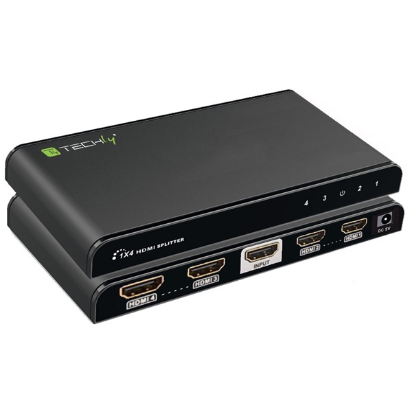 TECHLY HDMI splitter 1 in 4 out 30 méter 4K Ultra HD TECHLY HDMI splitter 1 in 4 out 30 méter 4K Ultra HD
