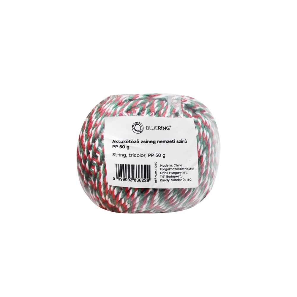Bluering Aktakötöző zsineg nemzeti színű PP 50g.  (JJ416304-50)