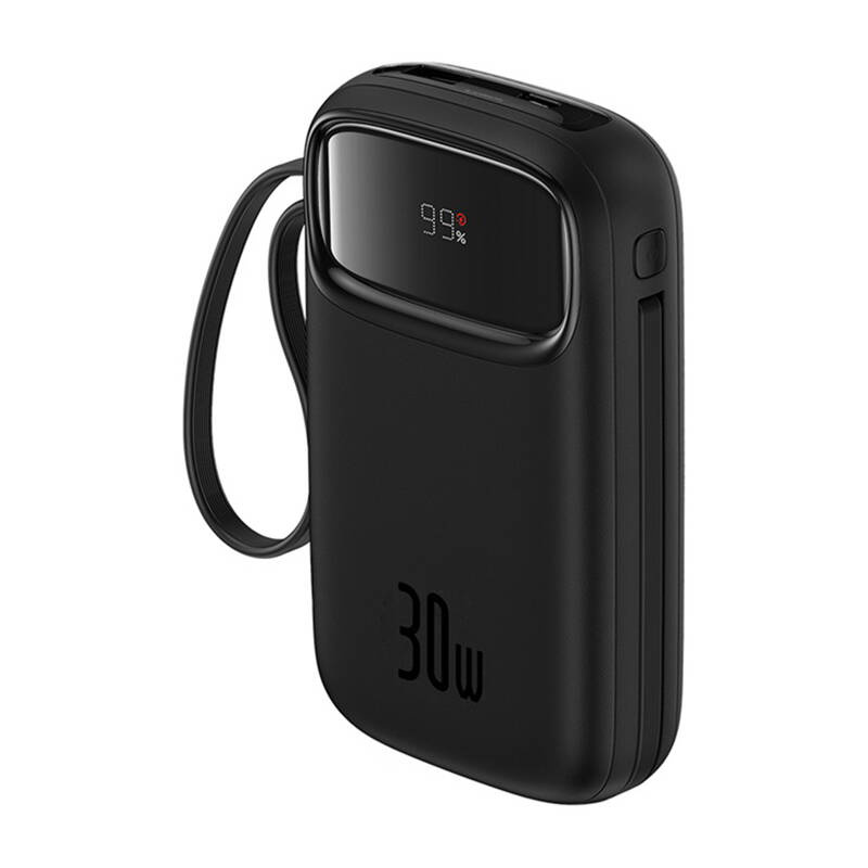 Baseus QPow 2 10000mAh 30W  2xUSB-C powerbank  Fekete 