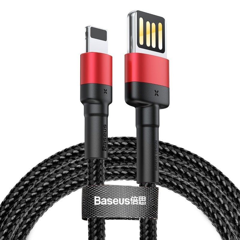 Baseus Cafule Lightning - USB (kétoldalas) kábel 1m fekete-piros (CALKLF-G91) Baseus Cafule Lightning - USB (kétoldalas) kábel 1m fekete-piros (CALKLF-G91)