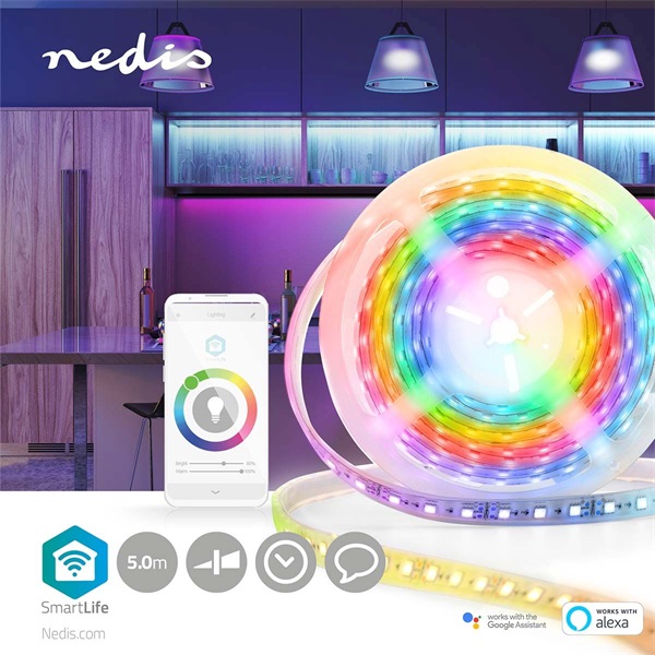 Nedis SmartLife LED szalag Wi-Fi IP65 5m (WIFILS51CRGB )