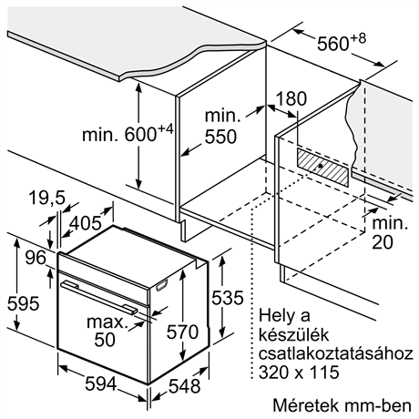 Bosch HBA5785S6 SÜTŐ BEÉPÍTHETŐ ELEKTROMOS
