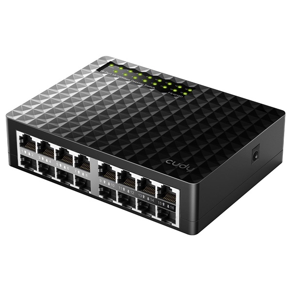 CUDY FS1016D 10/100 Mbps fekete 16 portos asztali switch CUDY FS1016D 10/100 Mbps fekete 16 portos asztali switch