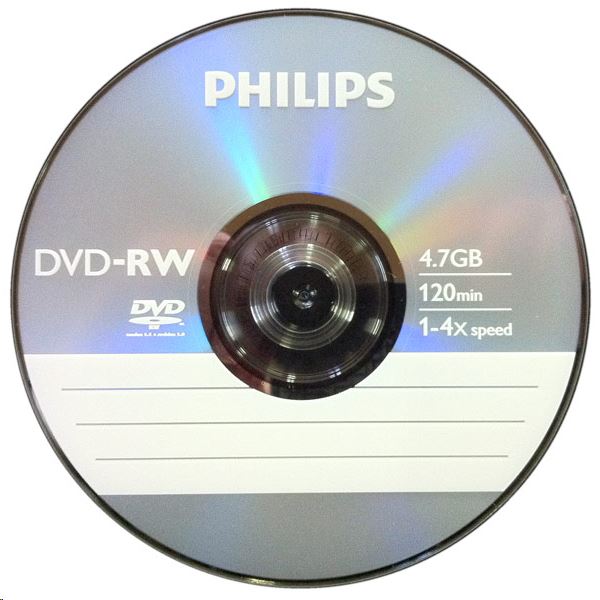 Philips DVD-RW 4.7GB 4X DVD lemez Philips DVD-RW 4.7GB 4X DVD lemez