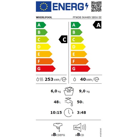 Whirlpool FFWDB 964489 SBSV EE  Mosó-szárítógép