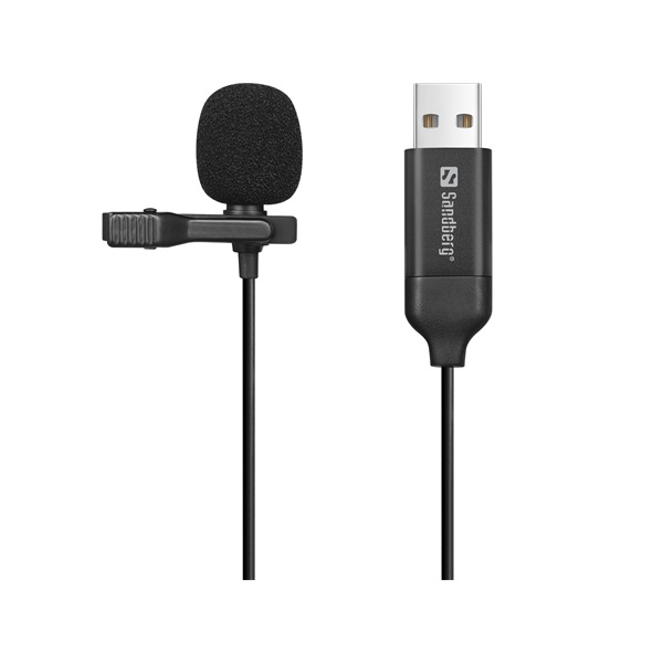 Sandberg Mikrofon - Streamer USB Clip Microphone Sandberg Mikrofon - Streamer USB Clip Microphone