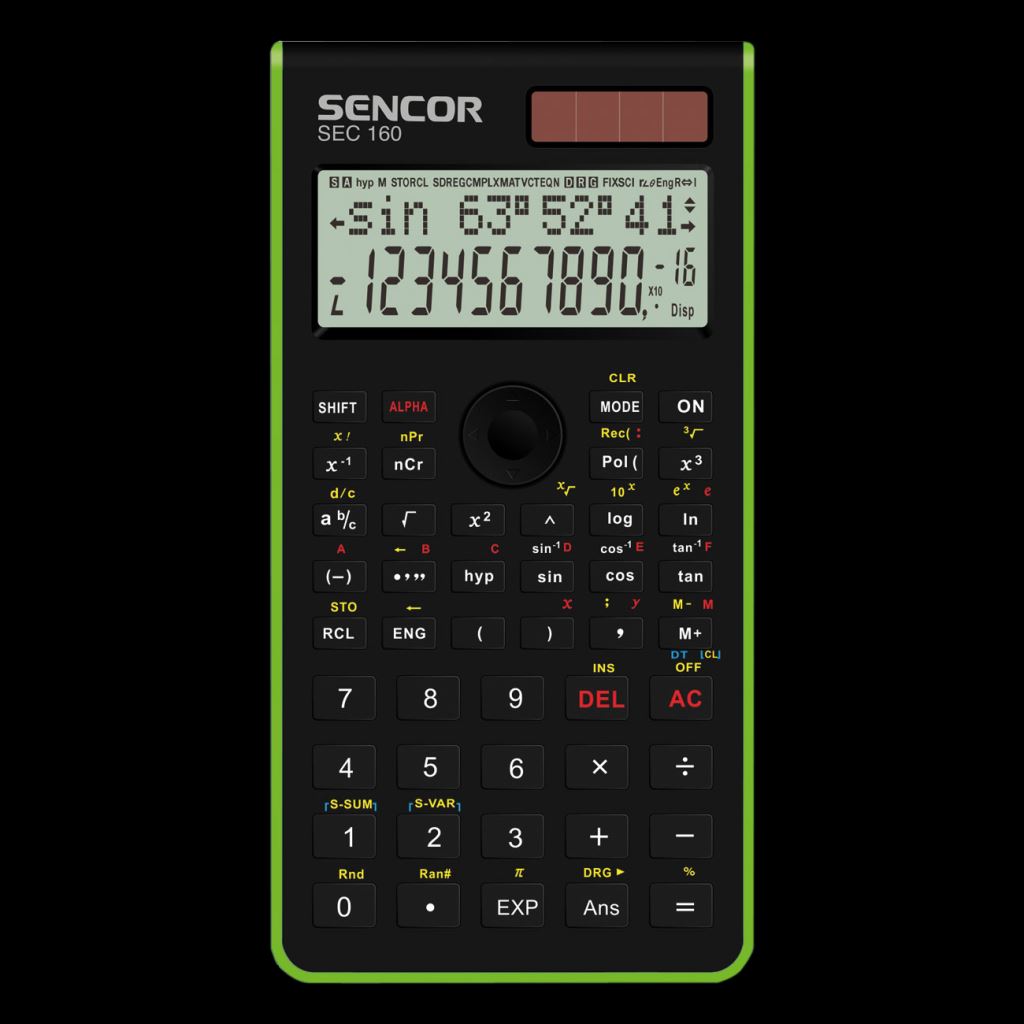 Sencor SEC 160 GN tudományos számológép zöld