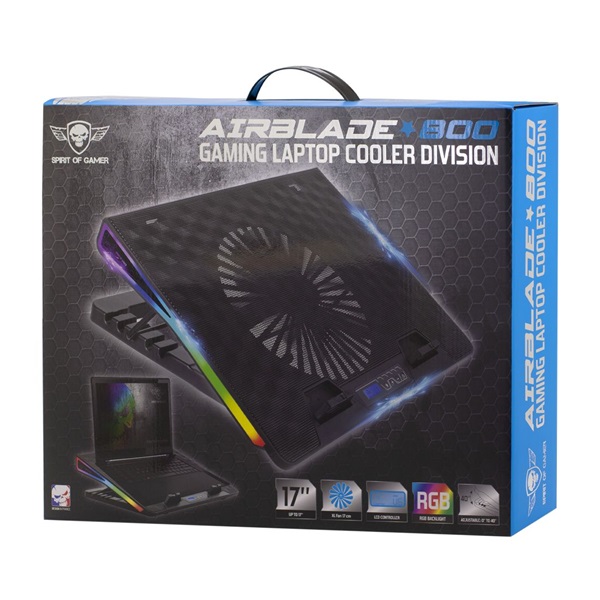 Spirit Of Gamer AirBlade 800 RGB 17" notebook hűtő (SOG-VE800RGB)