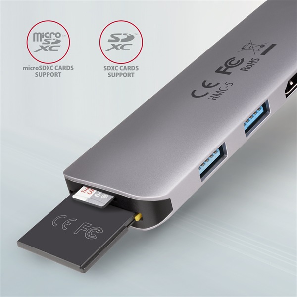 Axagon HMC-5 SuperSpeed USB-C combo 5in1 hub