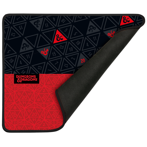 KONIX - DUNGEONS & DRAGONS Gaming Egérpad 49x49x270mm, Fekete-Piros