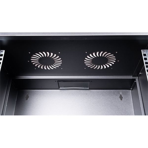 Equip Fali Rackszekrény EWM-09-5440-B  19" 9U  540x400mm  lapra szerelt Fekete 