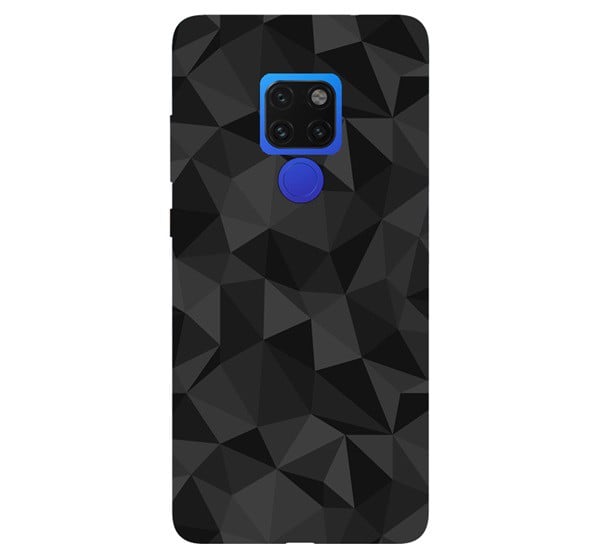 Szilikon telefonvédő (3D, gyémánt minta) FEKETE [Huawei Mate 20]